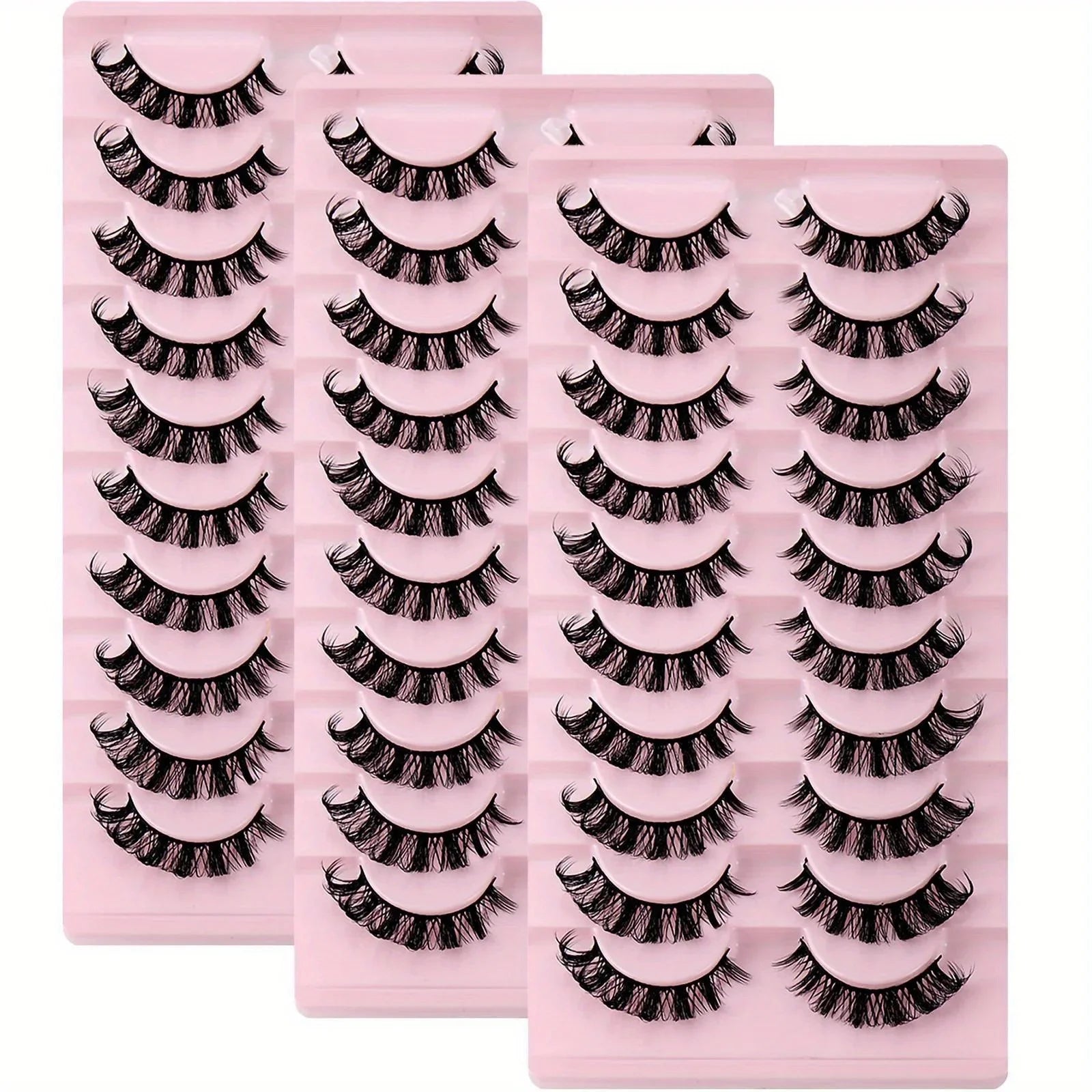 30 Pairs Russian D Curl Strip Lashes – Fluffy, Wispy & Natural Look - Manifest BeautyCare 