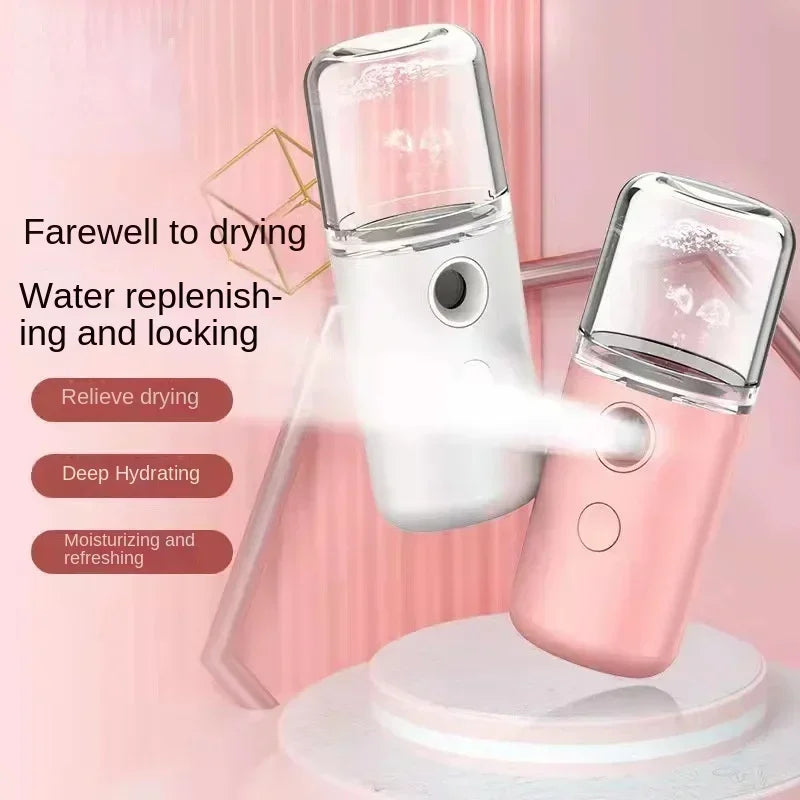 Mini Portable Facial Steamer – Rechargeable Nano Mist Hydrating Spray - Manifest BeautyCare 