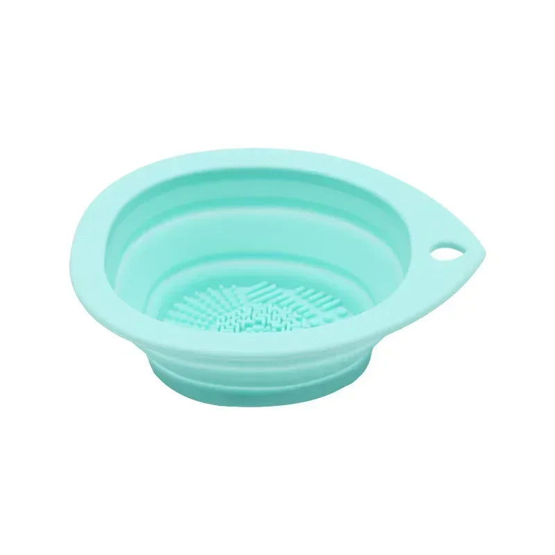 Silicone Makeup Brush Cleaner – Folding Scrubber Bowl & Soft Washing Mat - Manifest BeautyCare 