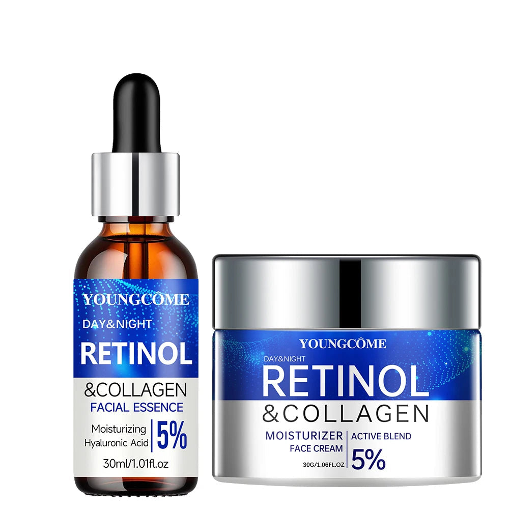 Retinol Cream & Serum Set – Hydrating & Anti-Aging Skin Repair Duo - Manifest BeautyCare 