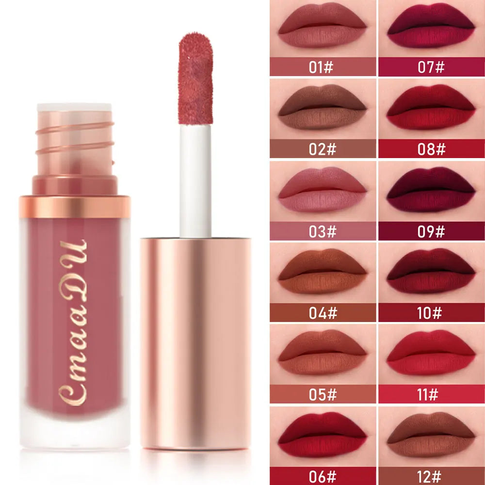 Waterproof Matte Velvet Lip Glaze – Long-Lasting, Non-Stick & Moisturizing - Manifest BeautyCare 