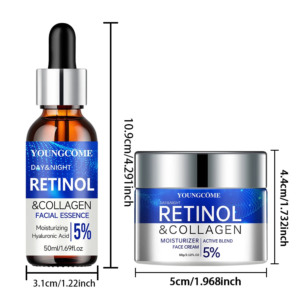 Retinol Cream & Serum Set – Hydrating & Anti-Aging Skin Repair Duo - Manifest BeautyCare 